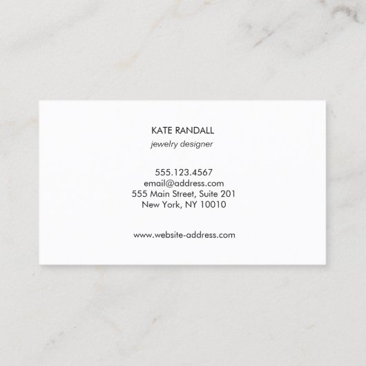 Eenvoudig stijlvol Turquoise Blue Professional Visitekaartje (Achterkant)