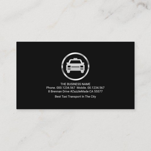 Eenvoudig stijlvol verkeerslicht Bokeh Night Taxi Visitekaartje (Achterkant)