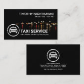 Eenvoudig stijlvol verkeerslicht Bokeh Night Taxi Visitekaartje (Voorkant / Achterkant)
