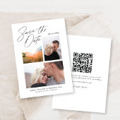 Eenvoudig & Stijlvol Verticaal Handgeschreven Drie Save The Date