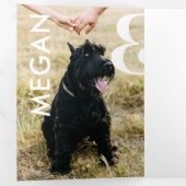 Eenvoudig Stijlvol Vet Sla de datum Meerdere foto  Drieluik Aankondiging (Binnenzijde eerst)