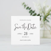 Eenvoudig Stijlvol vierkant sparen de Kaart van he (Staand voorkant)