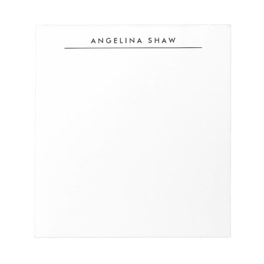 Eenvoudig Stijlvol Wit Professioneel Creatief Notitieblok (Voorkant)