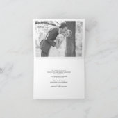 Eenvoudig Stijlvol Zwart Klassiek Script Foto Brui Bedankkaart (Binnen)