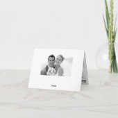 Eenvoudig Stijlvol Zwart Klassiek Script Foto Brui Bedankkaart (Achterkant)