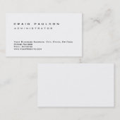 Eenvoudig, stijlvol zwart Visitekaartje (Voorkant / Achterkant)