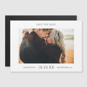 Eenvoudig stijlvolle foto Sla de trouwdatum op Magnetische Uitnodiging (Voorkant / Achterkant)