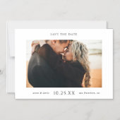 Eenvoudig stijlvolle foto Sla de trouwdatum op Magnetische Uitnodiging (Voorkant)
