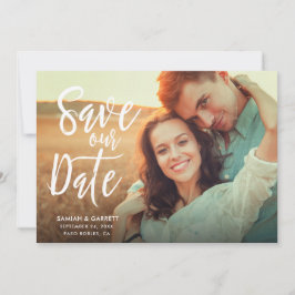 Eenvoudig Stijlvolle moderne Typografie Foto | wit Save The Date
