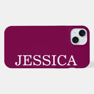 EENVOUDIG STIJLVOOL GEPERSONALISEERDE NAAM MODERN iPhone 15 PLUS CASE