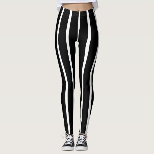 EENVOUDIG STIJLVOOL MODERN AANGEPASTE ZWART WITTE LEGGINGS (Voorkant)
