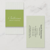 Eenvoudig Stip Olijfgroen Visitekaartje (vert.) (Voorkant / Achterkant)