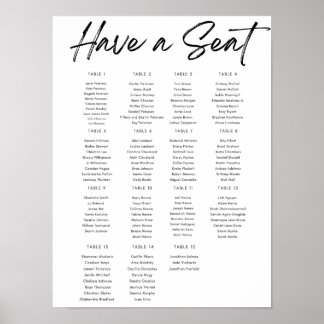 Eenvoudig stoelschema poster