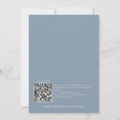 Eenvoudig stofblauw QR-coderepetitie binnenshuis Kaart (Achterkant)