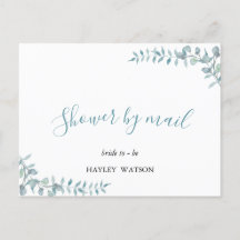 Eenvoudig stoffig blauw Waterverf Vrijgezellenfees