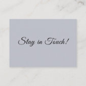 Eenvoudig, stoffig blauw We hebben adreswijziging  Informatiekaartje (Achterkant)