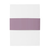 Eenvoudig stoffig Roos Mauve Minimalistisch Monogr Uitnodigingen Wikkel (Achterkant Voorbeeld)