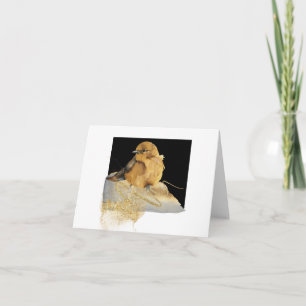 Eenvoudig stootje, blanco bedankkaart