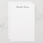 Eenvoudig strak creatief stijlvol uniek modern wit briefpapier (Voorkant / Achterkant)