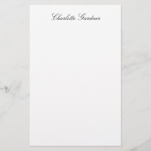 Eenvoudig strak creatief stijlvol uniek modern wit briefpapier (Voorkant)