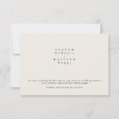 Eenvoudig Strak Monogram Beige Bewaar de Datum V (Achterkant)