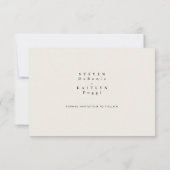 Eenvoudig Strak Monogram Beige Save the Date IV (Achterkant)