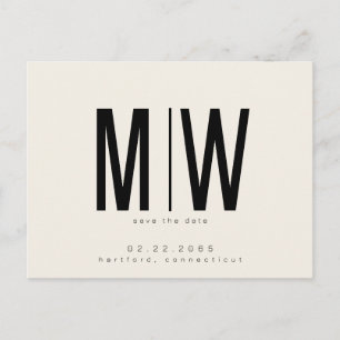 Eenvoudig & Strakke Lg. Monogram Beige Bewaar de D Briefkaart