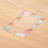 Eenvoudig strand Blue Ocean Seashell bruiloft Acryl Uitnodigingen (Laagn)