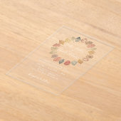 Eenvoudig strand Blue Ocean Seashell bruiloft Acryl Uitnodigingen (Laagn)