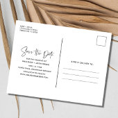 Eenvoudig strand bruiloft Save the Date Aankondigingskaart