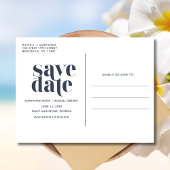 Eenvoudig strand bruiloft Save the Date Aankondigingskaart