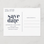 Eenvoudig strand bruiloft Save the Date Aankondigingskaart (Achterkant)