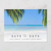 Eenvoudig strand bruiloft Save the Date Aankondigingskaart (Voorkant)
