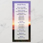 Eenvoudig strand op Sunrise Norfolk VA Wedding Pro Programmakaart (Achterkant)