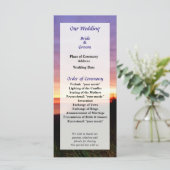 Eenvoudig strand op Sunrise Norfolk VA Wedding Pro Programmakaart (Staand voorkant)