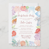 Eenvoudig strand Seashell Krans vrijgezellenfeest Kaart (Voorkant)