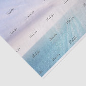 Eenvoudig Strand Zakelijk Bedankt Patroon Tissuepapier (Detail)