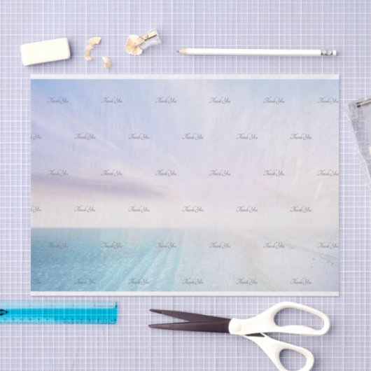 Eenvoudig Strand Zakelijk Bedankt Patroon Tissuepapier (Craft)