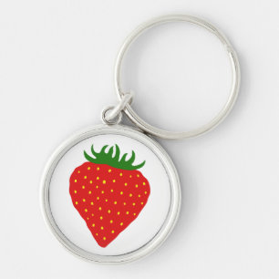 Eenvoudig Strawberry aangepaste sleutelketen Sleutelhanger
