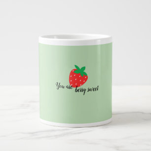 Eenvoudig Strawberry ontwerp Grote Koffiekop