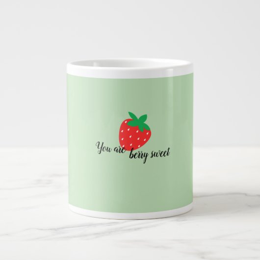 Eenvoudig Strawberry ontwerp Grote Koffiekop (Voorkant)