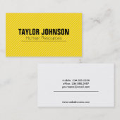 Eenvoudig | Strepen (Geel) Visitekaartje (Voorkant / Achterkant)