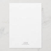 Eenvoudig Stripe French Blue Wedding Menu (Achterkant)