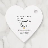 Eenvoudig sturen u meer liefde hart gevormd bedankjes labels (Achterkant)