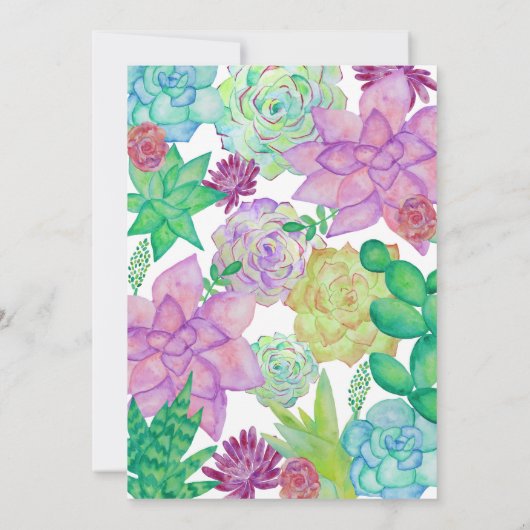 Eenvoudig succes en Cacti Modern Baby shower Kaart (Achterkant)