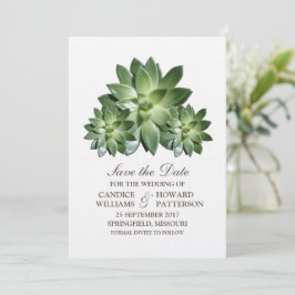 Eenvoudig Succulent sparen de Datum uitnodigen Save The Date