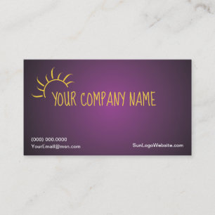 Eenvoudig Sun Logo Visitekaartje ontwerp