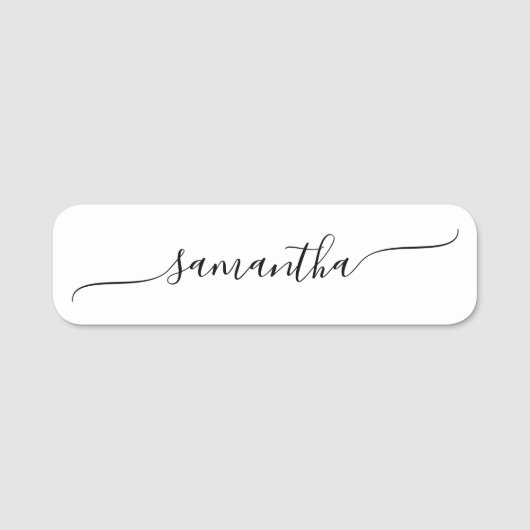 Eenvoudig Swash-handtekening schriftype Naamplaatje (Voorkant)