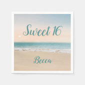 Eenvoudig Sweet 16 Beach Theme Party Servet (Voorkant)