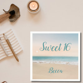 Eenvoudig Sweet 16 Beach Theme Party Servet